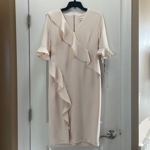 Calvin Klein Ruffle Midi Dress